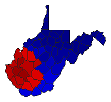 2016 West Virginia County Map of Republican Primary Election Results for Secretary of State