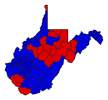 2008 West Virginia County Map of Republican Primary Election Results for Attorney General