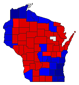 2010 Wisconsin County Map of Republican Primary Election Results for Governor