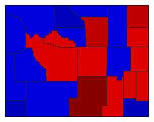 1998 Wyoming County Map of Republican Primary Election Results for State Auditor