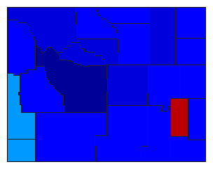 2002 Wyoming County Map of Republican Primary Election Results for Governor