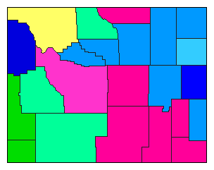 2010 Wyoming County Map of Republican Primary Election Results for Governor