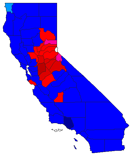 2002 California County Map of Republican Primary Election Results for Controller