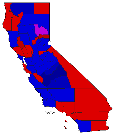 2010 California County Map of Republican Primary Election Results for Insurance Commissioner