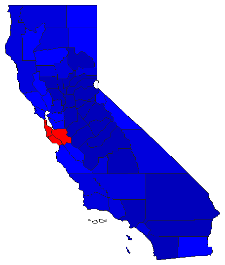 2010 California County Map of Republican Primary Election Results for Senator
