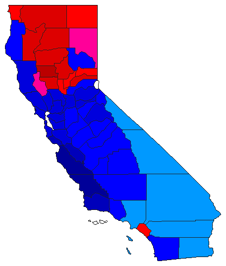 2010 California County Map of Republican Primary Election Results for Lt. Governor