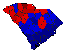 2002 South Carolina County Map of Republican Runoff Election Results for Governor