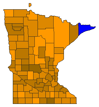 1924 Minnesota County Map of Open Primary Election Results for Attorney General