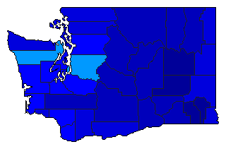2012 Washington County Map of Open Runoff Election Results for State Auditor
