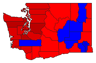 2012 Washington County Map of Open Runoff Election Results for Senator