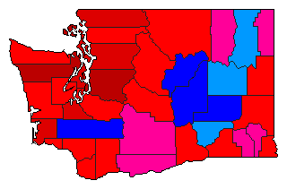 2016 Washington County Map of Open Runoff Election Results for Senator
