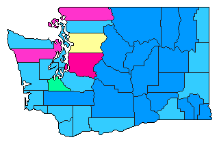 2016 Washington County Map of Open Runoff Election Results for Lt. Governor