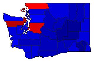 2016 Washington County Map of Open Runoff Election Results for Secretary of State