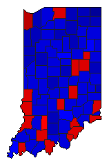 1944 Indiana County Map of Special Election Results for Senator