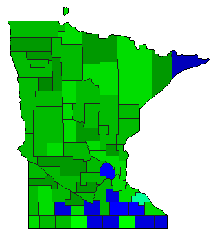 1923 Minnesota County Map of Special Election Results for Senator