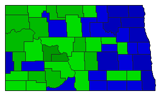 1921 North Dakota County Map of Special Election Results for Governor