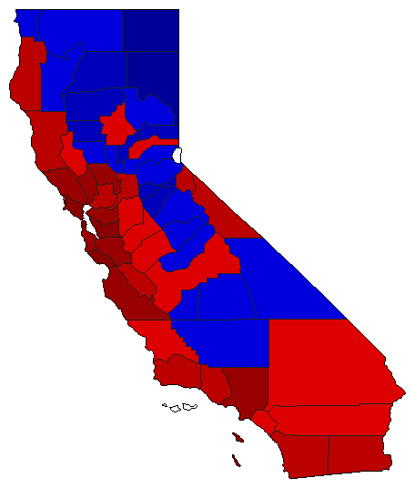2020 California County Map of Special Election Results for State Auditor