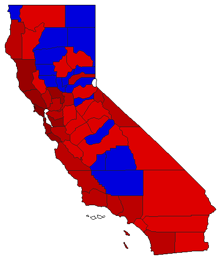 2022 California County Map of Special Election Results for State Auditor