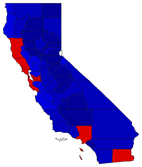 2006 California County Map of Special Election Results for Governor