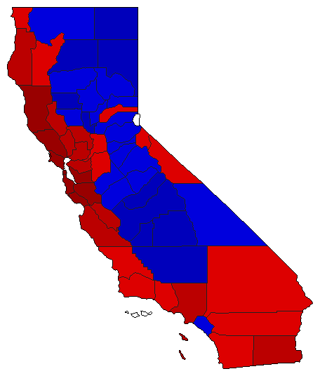 2006 California County Map of Special Election Results for Attorney General